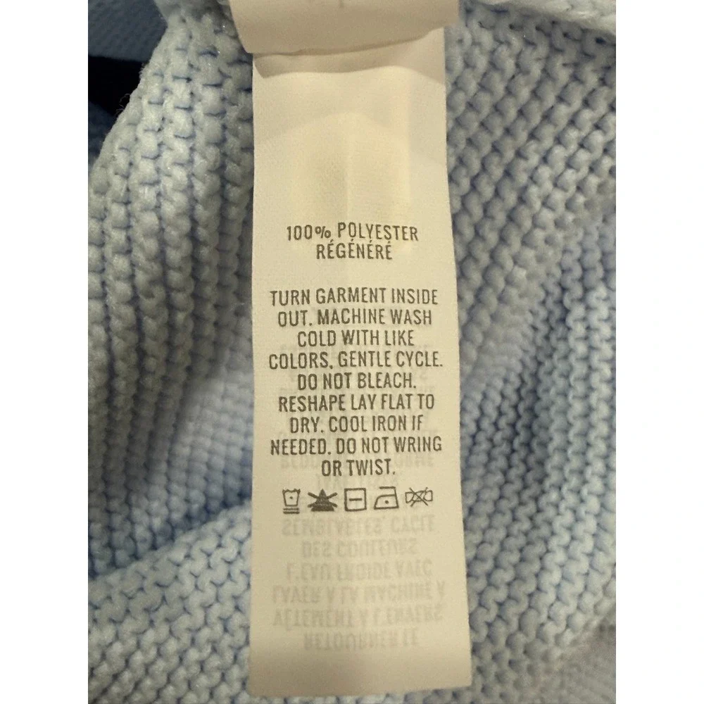 OFFLINE by Aerie Womens Light Blue Quarter Zip Textured Knit Sweater Small